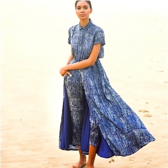 Banana Republic Dresses & Skirts - Banana Republic and Piece & Co limited edition, 100% silk shirt dress. Size XL